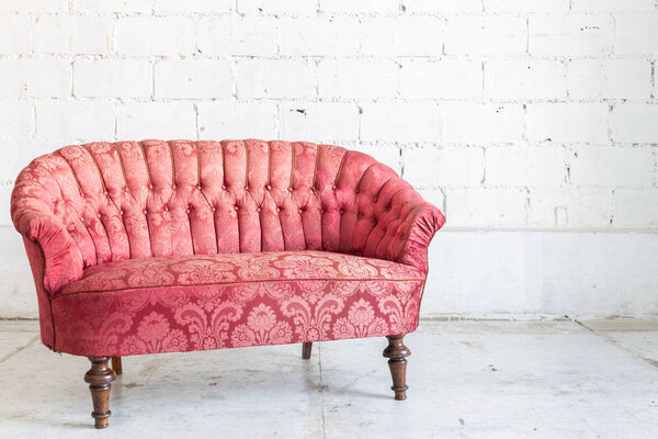 Red sofa couch