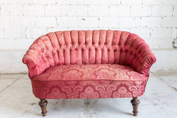Red sofa couch