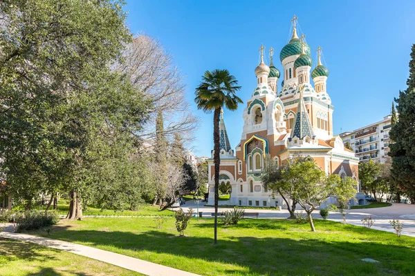 Ortodoxa kyrkan i Nice Riviera — Stockfoto