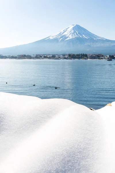 Góra fuji z śniegu — Zdjęcie stockowe