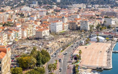 Le Suquet eski şehir görünümünü 