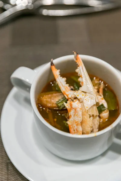 Crab tom yum soup — Stock Photo, Image