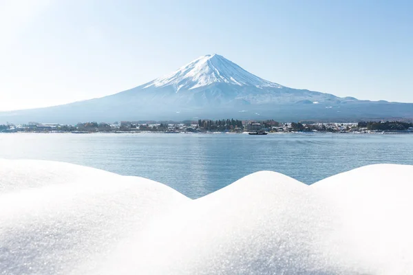 Montagna Fuji con neve — Foto Stock