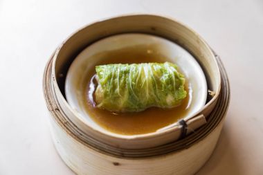 sepet içinde geleneksel dim sum