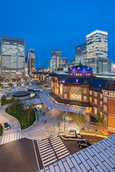 Krajobraz z Tokyo Station — Zdjęcie stockowe