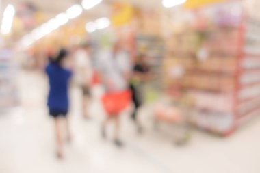 Abstrast bulanık arka planını süpermarket hipermarket