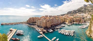 Monaco Fontvieille cityscape Monte carlo French Riviera için