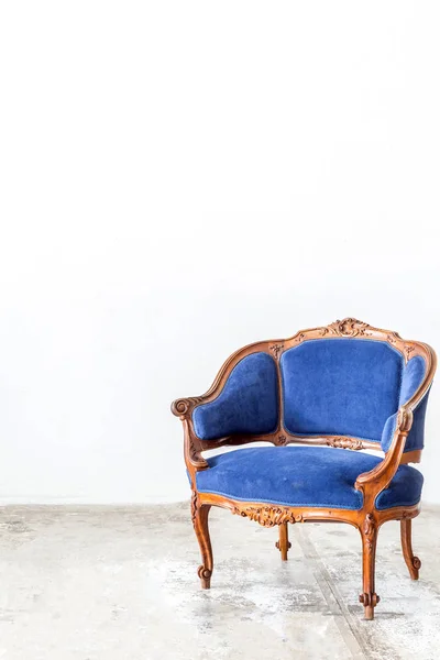 Sofá azul sofá — Fotografia de Stock