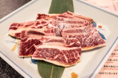 Wagyu dana kaburga, premium Japon et Barbekü yakiniku