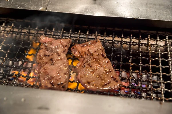 Gegrilltes Wagyu Rindfleisch Japanisches Fleisch Bbq Yakiniku — Stockfoto