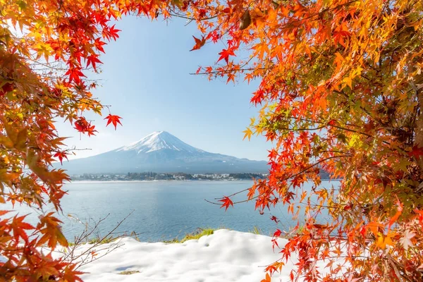 Mañana Amanecer Otoño Kawaguchiko Lago Kawaguchi Fujikawaguchiko Japón —  Fotos de Stock