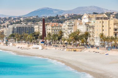 Güzel Cote d'Azur Riviera Fransa ile Akdeniz sahil deniz