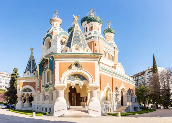 Iglesia Ortodoxa Niza Riviera Costa Azul Francia —  Fotos de Stock