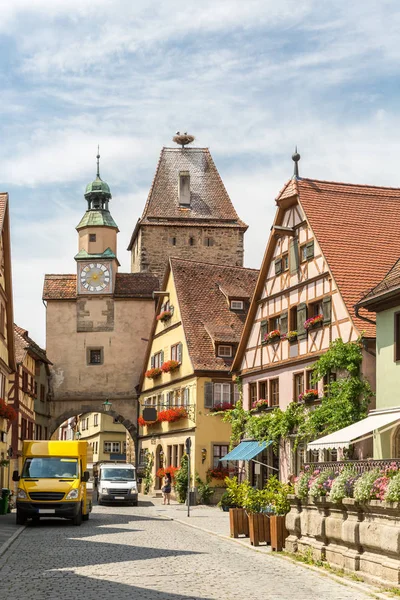 Rothenburg Der Tauber Ιστορική Πόλη Στο Κέντρο Της Βαυαρίας Γερμανία — Φωτογραφία Αρχείου