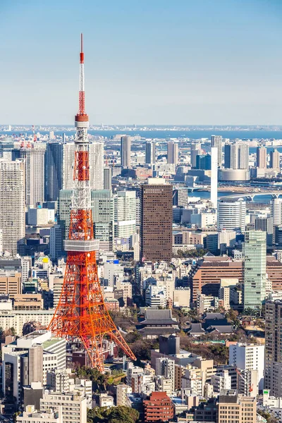 Tokyo Tower Met Skyline Tokio Japan — Stockfoto