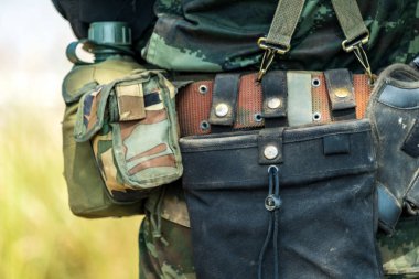 savaş ve savaş asker hazırlık Close-Up 