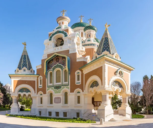 Iglesia Ortodoxa Niza Riviera Costa Azul Francia —  Fotos de Stock