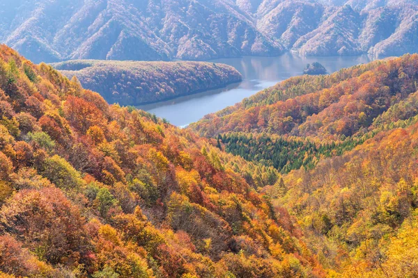 Garganta Nakatsugawa Desde Punto Vista Línea Del Lago Azuma Urabandai — Foto de Stock