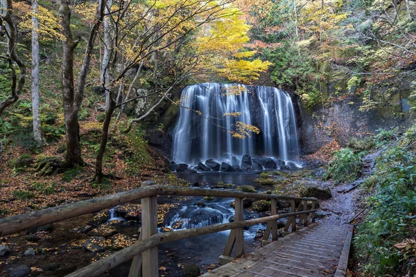 Cascata Tatsuzawafudo Autunno Stagione Autunnale Fukushima — Foto Stock