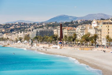 Güzel Cote d'Azur Riviera Fransa ile Akdeniz