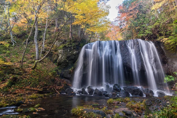 Cascata Tatsuzawafudo Autunno Stagione Autunnale Fukushima — Foto Stock