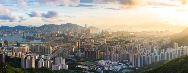 Гонконг Skyline Kowloon Від Фей Нуо Шань Хілл Або Захід — стокове фото