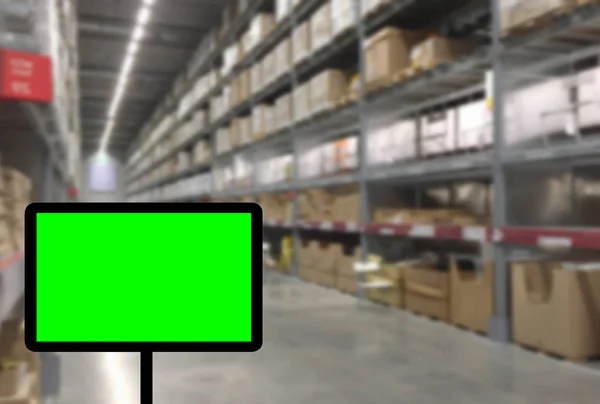Abstract Blurred Background Warehouse Cargo Digital Monitor — Stock Photo, Image