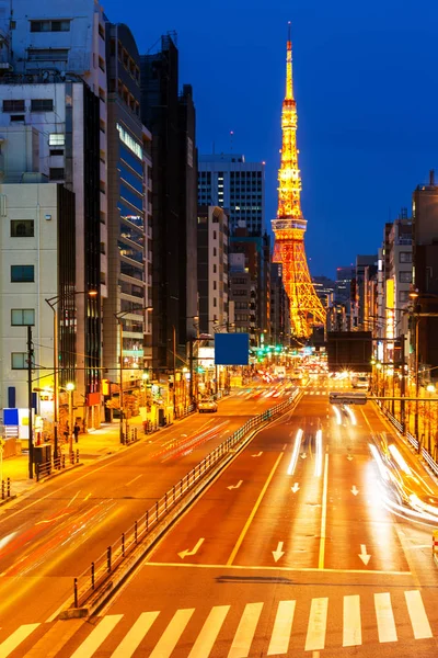 Tokyo Tower Con Skyline Tokyo Giappone — Foto Stock