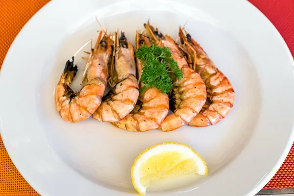 Close Photo Tasty Grilled Prawn Bbq — Stock Photo, Image