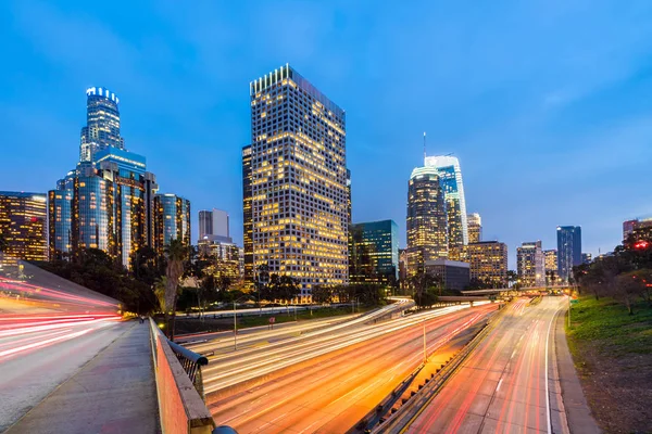 Los Angeles Şehir Merkezinde Günbatımı California Abd — Stok fotoğraf