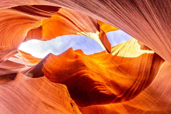 Obniżyć Antelope Canyon Navajo Rezerwacji Pobliżu Strony Arizonie Usa — Zdjęcie stockowe