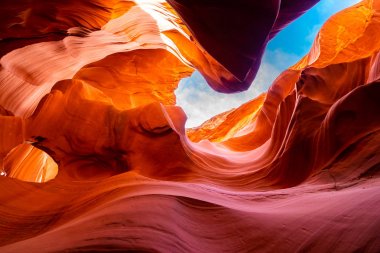 Lower Antelope Canyon in the Navajo Reservation near Page, Arizona USA  clipart