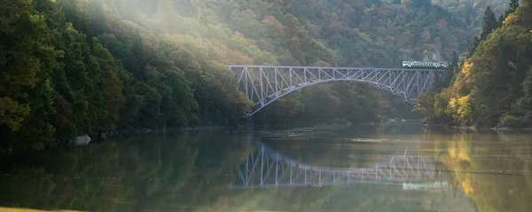 Fukushima Ilk Köprü Güz Japonya — Stok fotoğraf