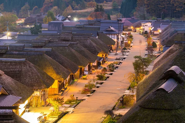 Starobylé Vesnice Ouchujuku Japonsku Podzim — Stock fotografie