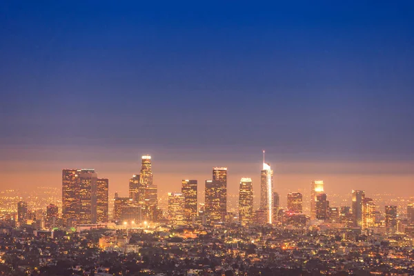 Aerial View Los Angeles Downtown Sunset California Usa — Stock Photo, Image