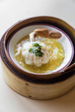 Çin dim sum ahşap sepeti