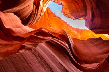 Antilop Kanyonu sayfa, Arizona Usa yakınındaki Navajo rezervasyonunuzu yaparken fotoğrafı