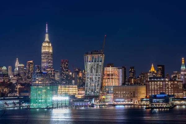 Вид Воздуха Город Нью Йорк Средний Город Skylines Городской Пейзаж — стоковое фото