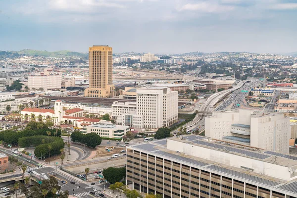 Aerial Los Angeles Rascacielos Centro Los Ángeles California — Foto de Stock