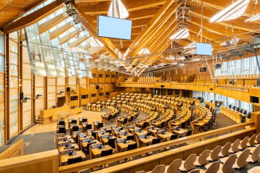 Interior of Scottish Parliament Building Edinburgh Royal mile Scotland UK clipart