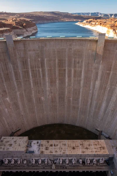 Glen Canyon Dam Met Lake Powell Woestijn Landelijke Gebied Van — Stockfoto