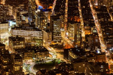 Manhattan 'ın aşağısındaki SOHO Çin Mahallesi' nin New York şehri New York Eyaletleri 'nin havadan görüntüsü. Birleşik Devletler Tarihi Yer İmi Seyahat Hedefi ve Şehir Manzarası kavramı.