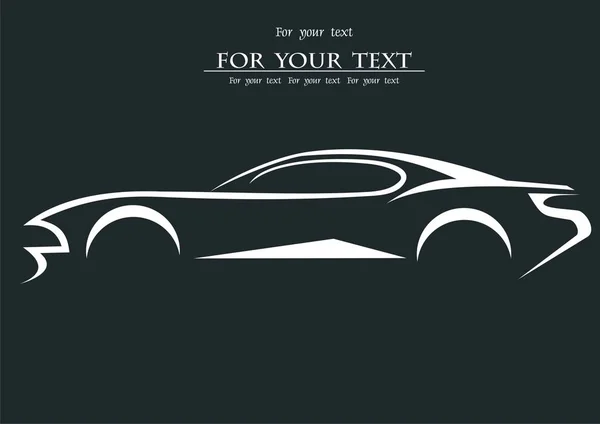 Sarı bir spor araba vektör çizim