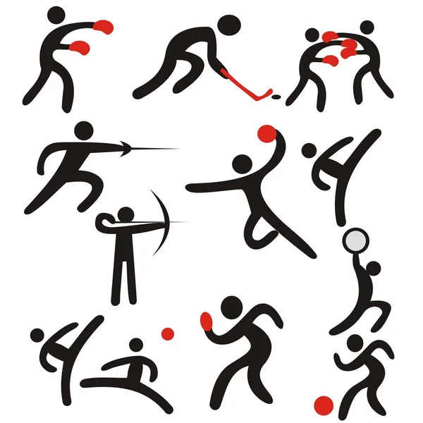 El mundo del deporte. Ilustración vectorial de iconos deportivos Vectores de stock libres de derechos