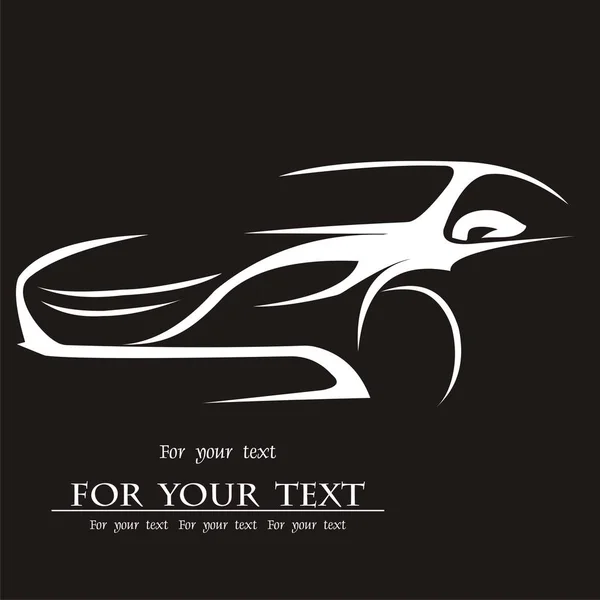 Logo de la voiture est un vecteur Illustration blanc sport — Image vectorielle