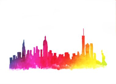 New York şehrinin ufuk çizgisi