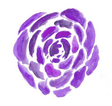 Suluboya gül beyaz boyalı