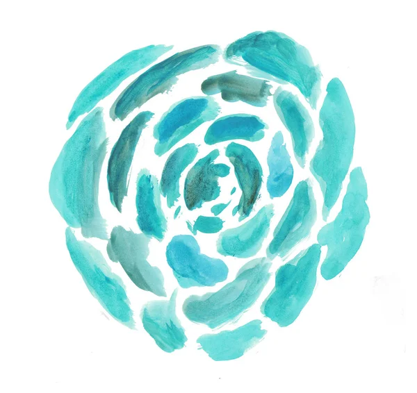 Aquarell Rose auf Weiß gemalt — Stockfoto