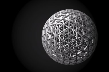 Siyah arka plan üzerine soyut 3d render