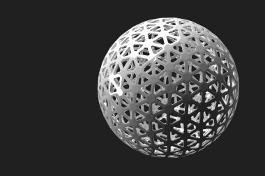 Siyah arka plan üzerine soyut 3d render